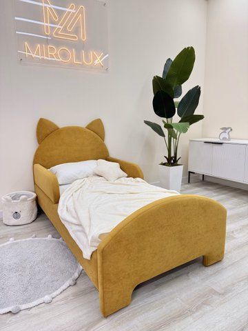 Ліжко дитяче Mirolux Котик, охра, спальне місце 80х160 см 6-80-160 фото