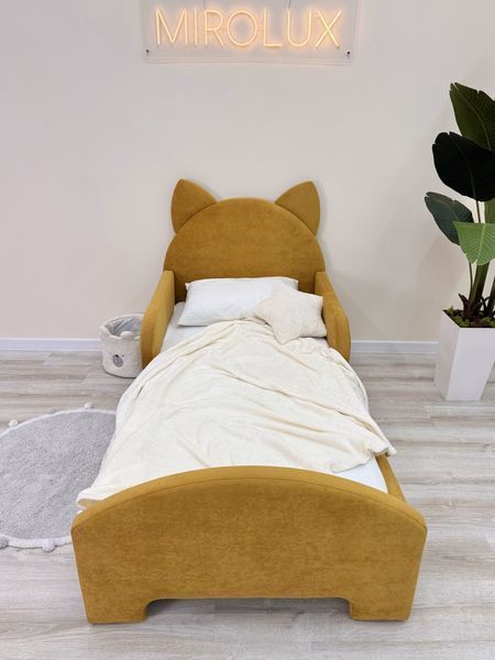 Ліжко дитяче Mirolux Котик, охра, спальне місце 80х160 см 6-80-160 фото
