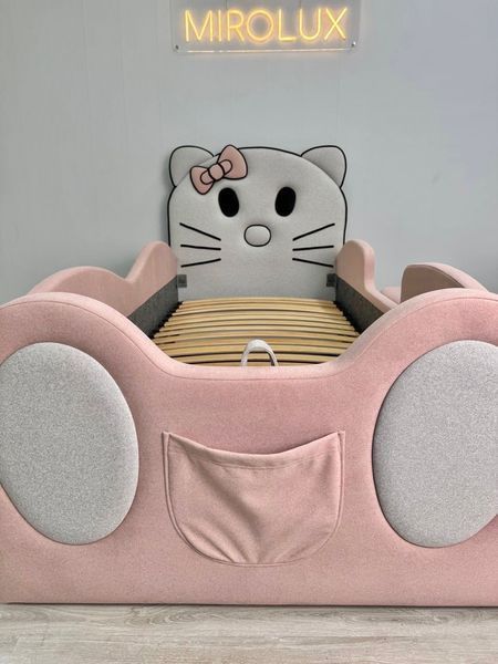 Дитяче ліжко для дівчинки Mirolux, Hello Kitty, рожеве, спальне місце 90х190 см 20-90-190 фото