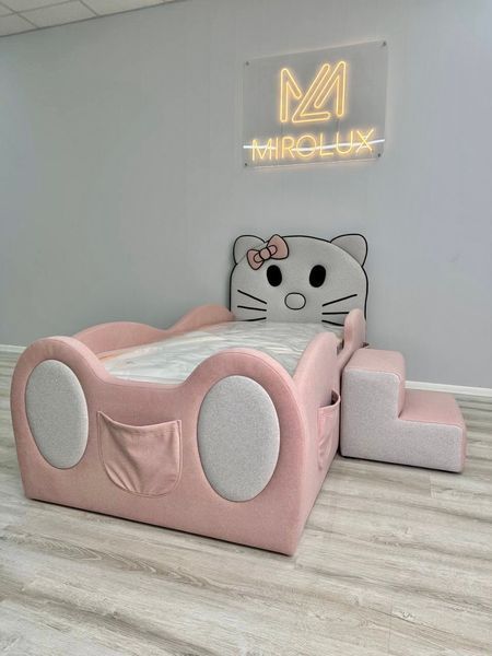 Дитяче ліжко для дівчинки Mirolux, Hello Kitty, рожеве, спальне місце 90х190 см 20-90-190 фото