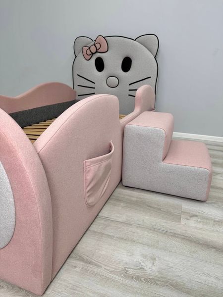 Дитяче ліжко для дівчинки Mirolux, Hello Kitty, рожеве, спальне місце 90х190 см 20-90-190 фото