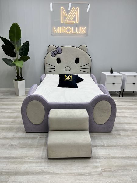 Дитяче ліжко для дівчинки Mirolux, Hello Kitty, бузкове, спальне місце 120х190 см 18-120-190 фото