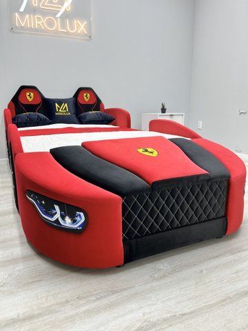 Дитяче ліжко Mirolux, машинка Sport Car, червоне, спальне місце 120х190 см 16-120-190 фото