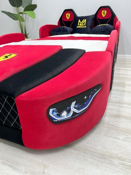 Дитяче ліжко Mirolux, машинка Sport Car, червоне, спальне місце 120х190 см 16-120-190 фото