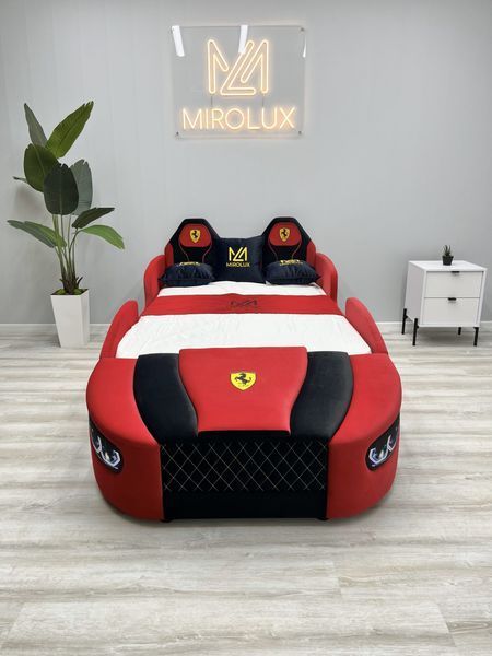 Дитяче ліжко Mirolux, машинка Sport Car, червоне, спальне місце 120х190 см 16-120-190 фото