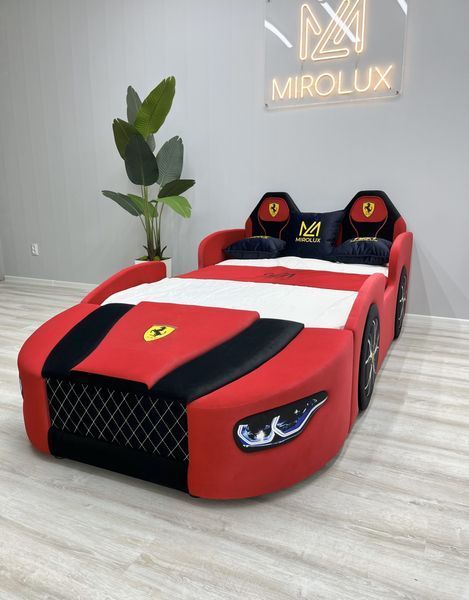 Дитяче ліжко Mirolux, машинка Sport Car, червоне, спальне місце 120х190 см 16-120-190 фото