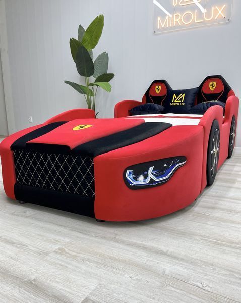 Дитяче ліжко Mirolux, машинка Sport Car, червоне, спальне місце 120х190 см 16-120-190 фото