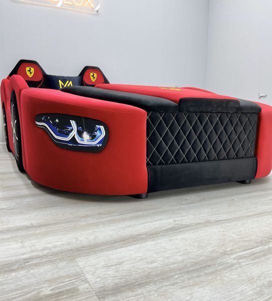 Дитяче ліжко Mirolux, машинка Sport Car, червоне, спальне місце 120х190 см 16-120-190 фото
